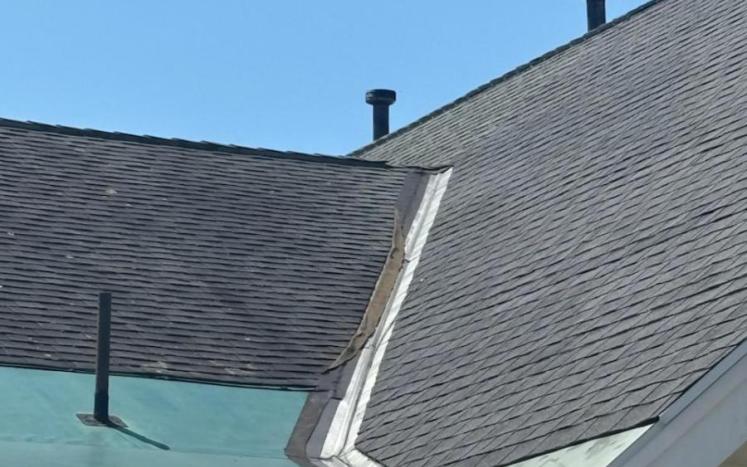 An image of the patched rear roof An image of the patched rear roof